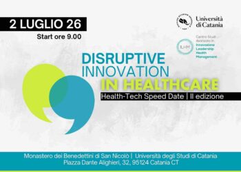 Giovedì 2 luglio, al Monastero dei Benedettini, Disruptive Innovation in Healthcare